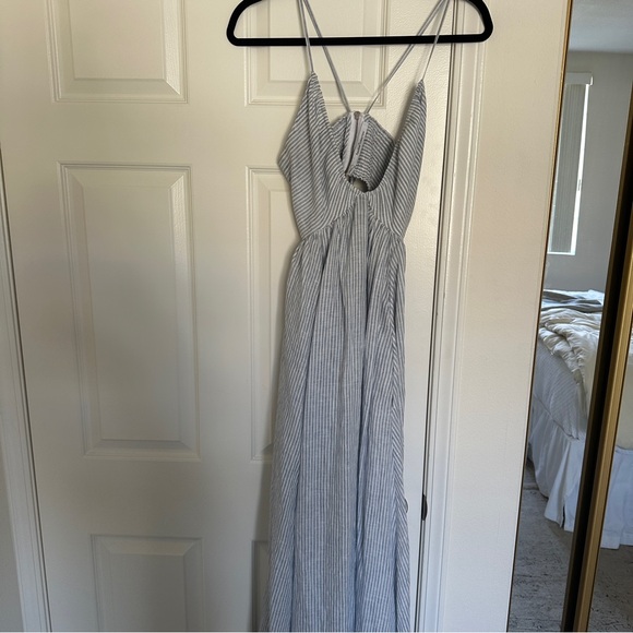 Another Tomorrow LINEN HALTER DRESS - Picture 4 of 10